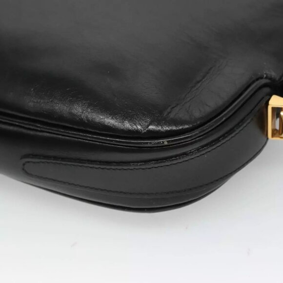 BALLY Shoulder Bag Leather Black Auth - Picture 10 of 16